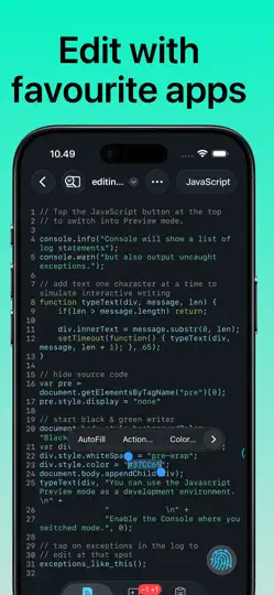 Capture d'écran de Git Client - Working Copy sur iPhone 3