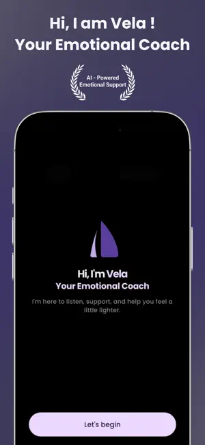 Vela: AI Mental Health Coach screenshot 1