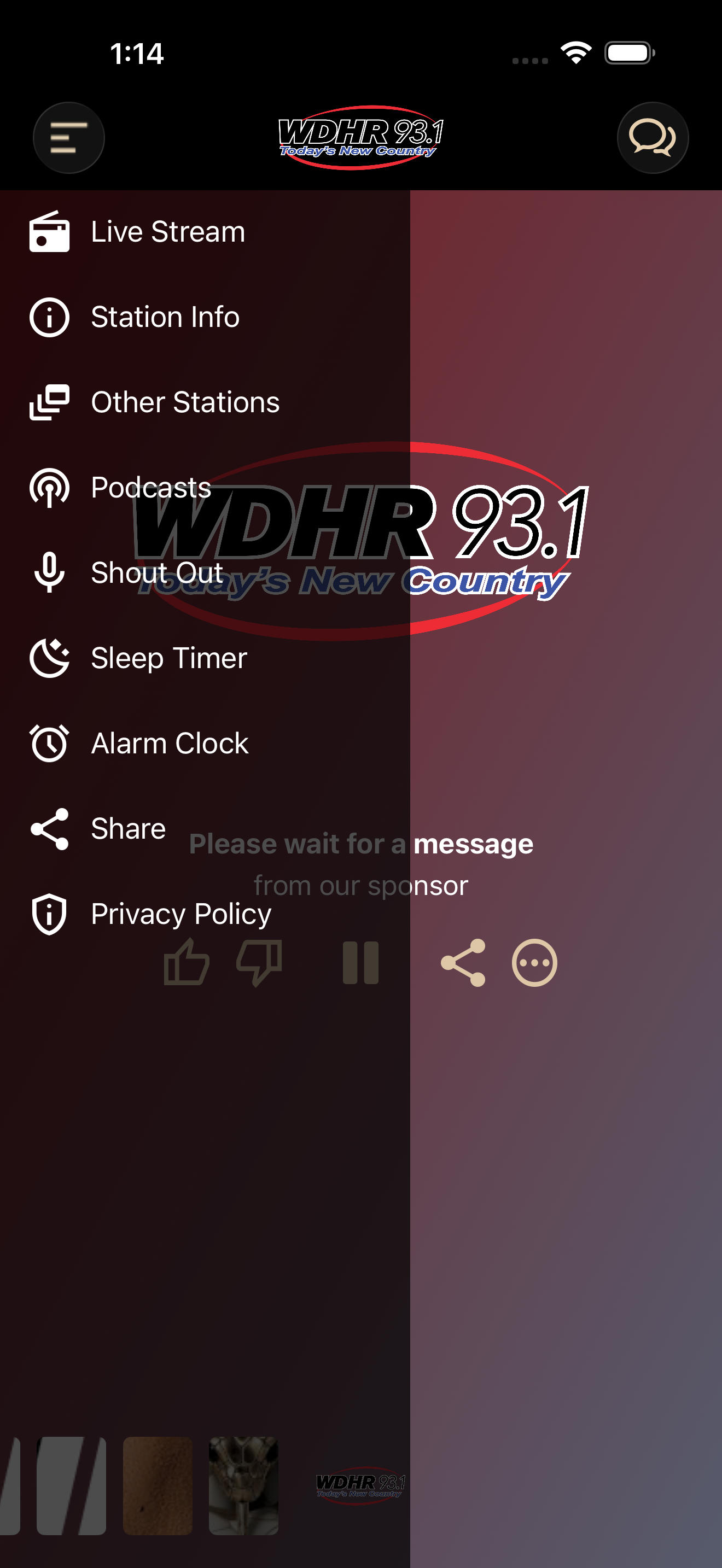93.1 WDHR screenshot 4