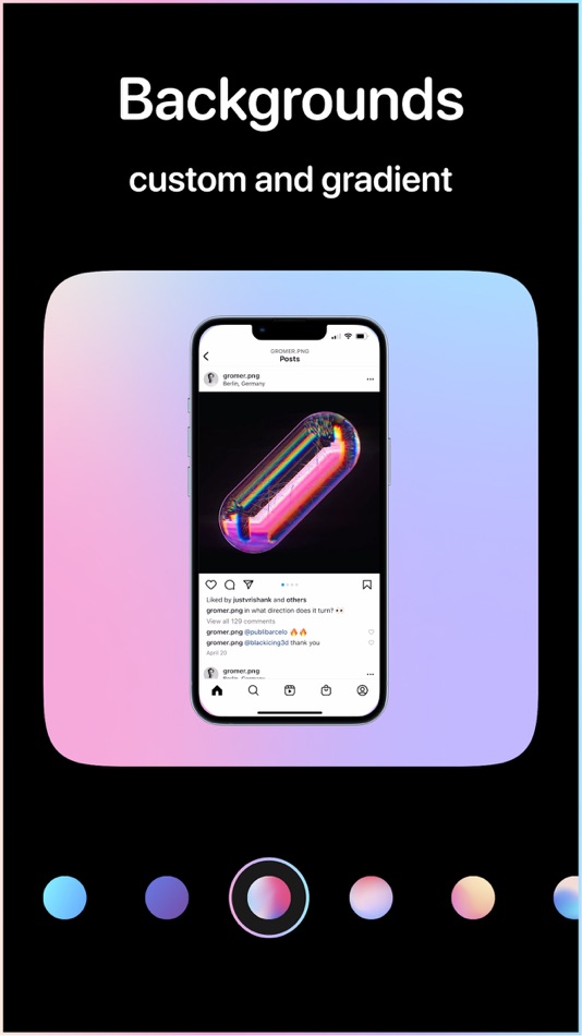 #3. PopFrame – Mockup Creator (iOS) Podle: Ramik Sadana