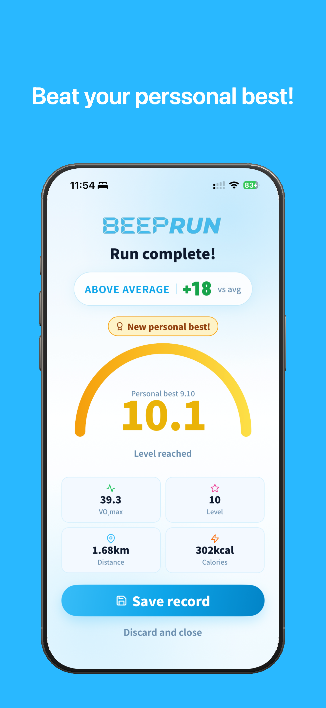 BeepRun: 20m Beep & Bleep Test screenshot 5