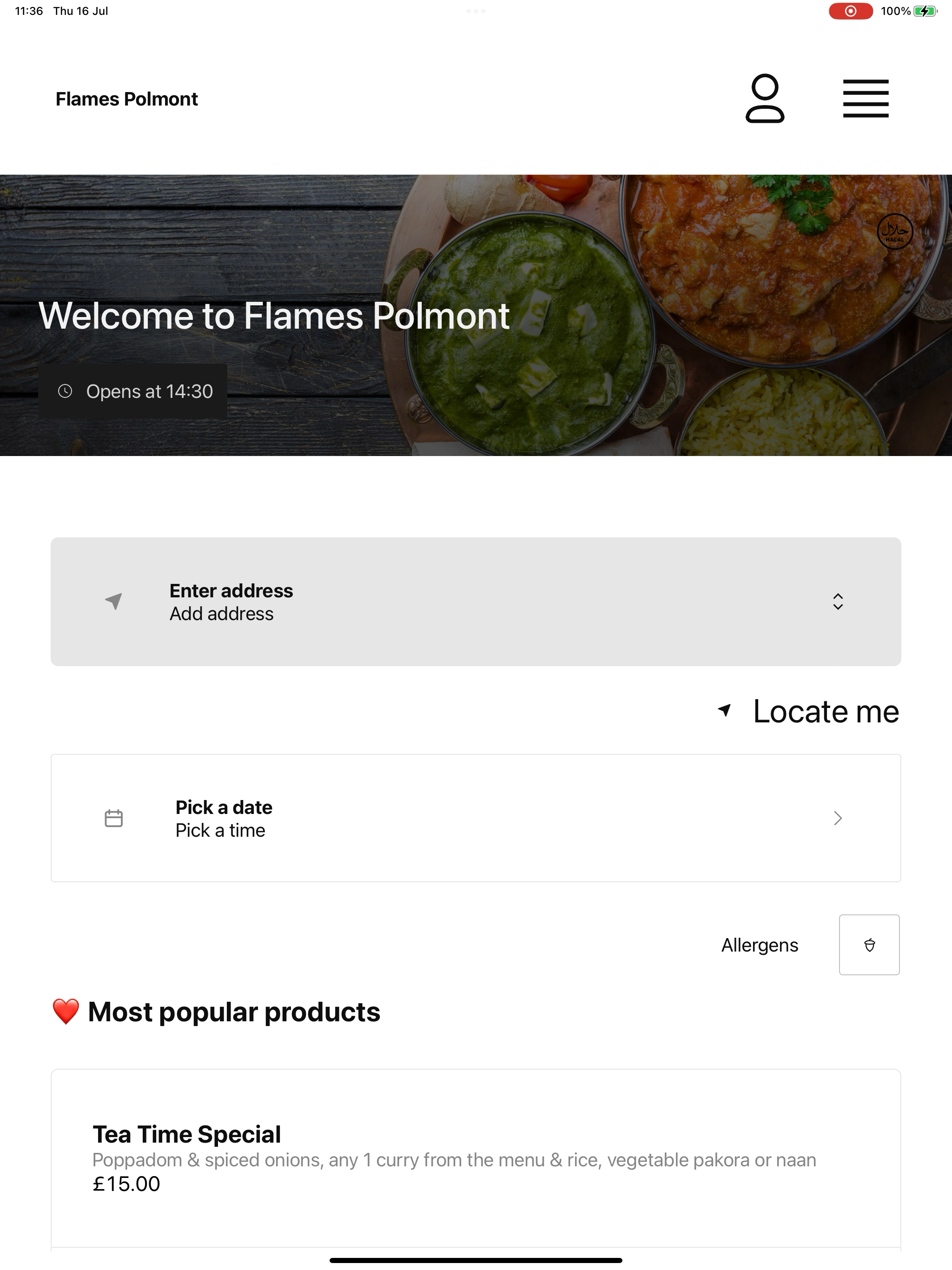 Flames Tandoori Polmont screenshot 13