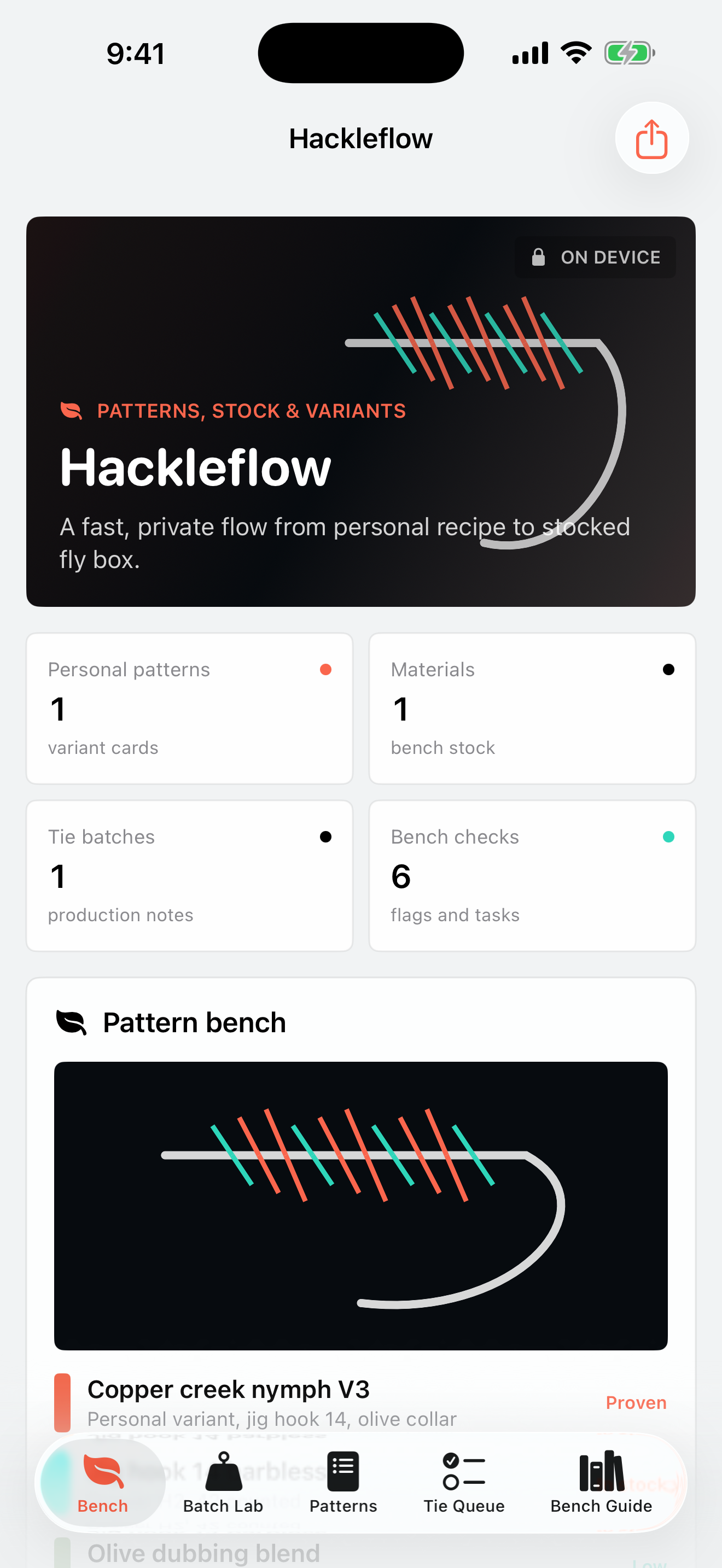 Hackleflow: Fly Tying Bench screenshot 1 of 3