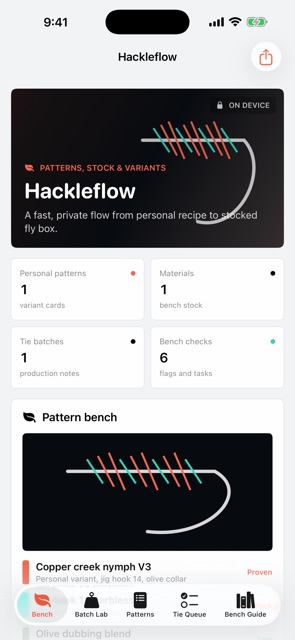 Hackleflow: Fly Tying Bench screenshot 1