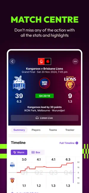 AFLW Official App iPhone screenshot 5