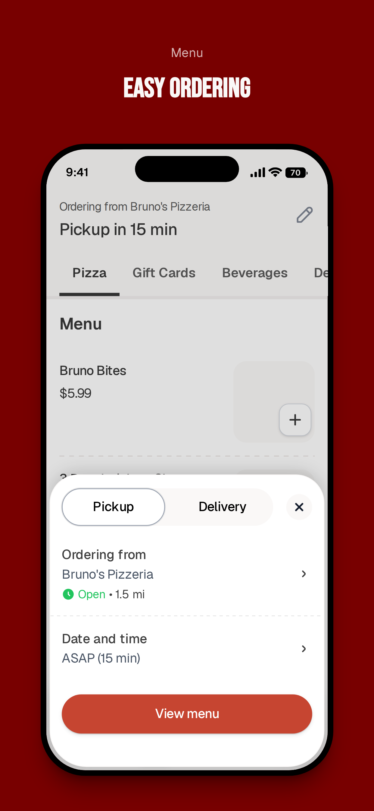 Bruno's Pizzeria IN screenshot 3