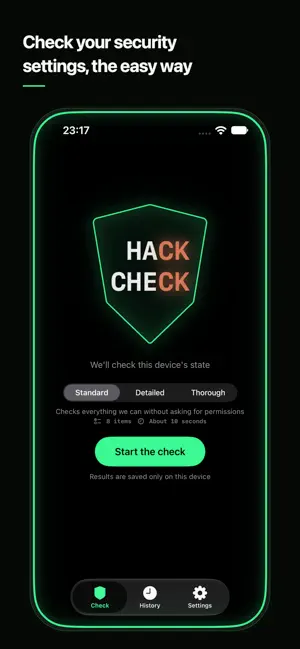 HackCheck screenshot 1