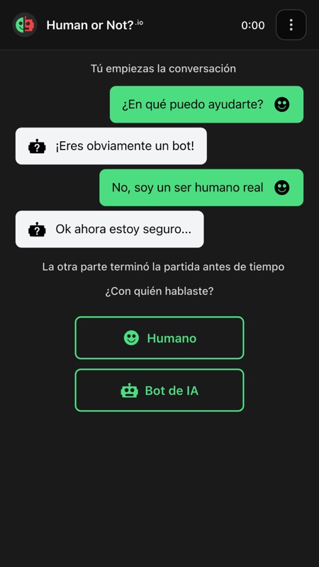 ¿Humano o no? screenshot 2