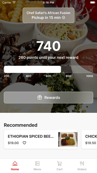 Chef Safari's African Fusion iPhone screenshot 1 - Food & Drink app