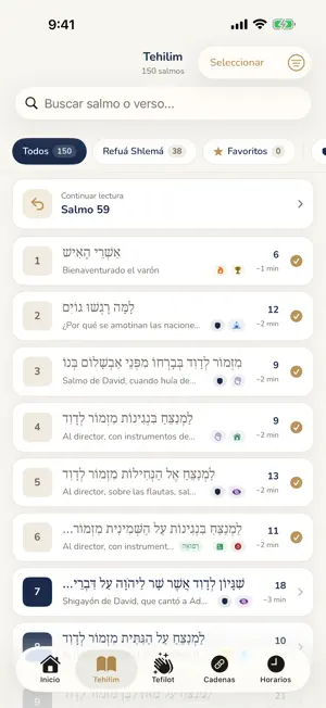 Tehilim Pro: Salmos y Tefilot screenshot 2