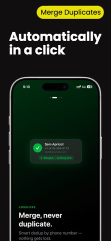 Clone Phone Contacts - vMerge iPhone screenshot