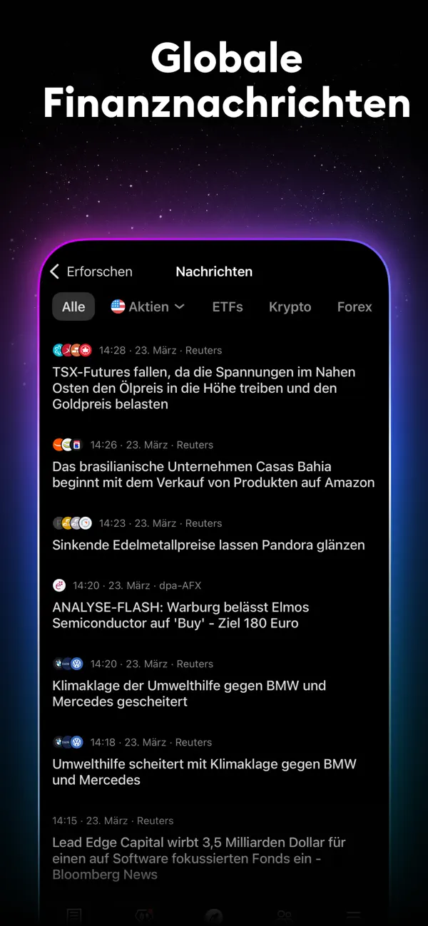 TradingView - Börse & Aktien iPhone App Screenshot 6 – Finanzen