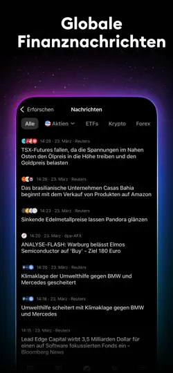 Screenshot von TradingView - Börse & Aktien auf dem iPhone 6