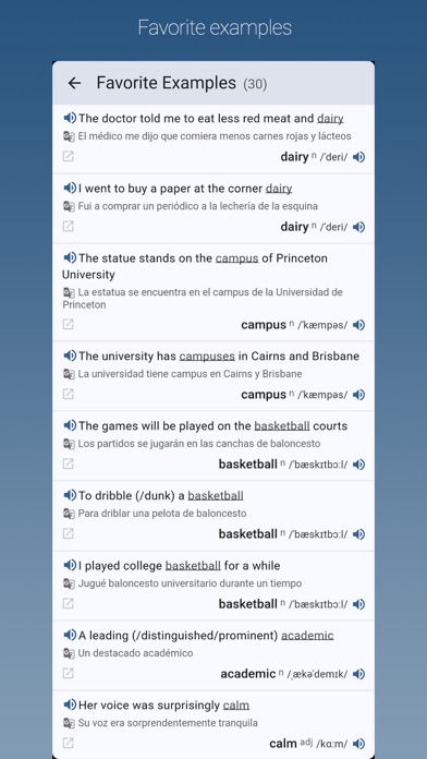 English-Spanish Dictionary Pro Screenshot