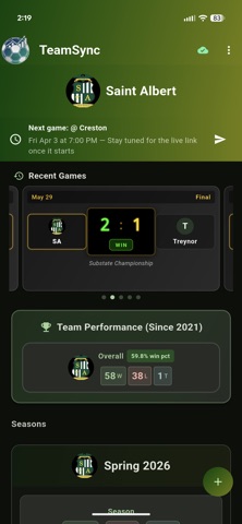 TeamSync: Soccer Analytics screenshot