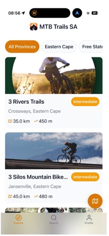 MTB Trails SA iPhone screenshot