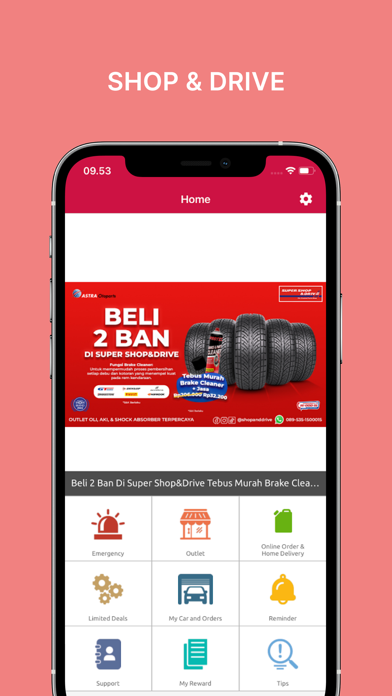 Shop&Drive Mobile App Screenshot