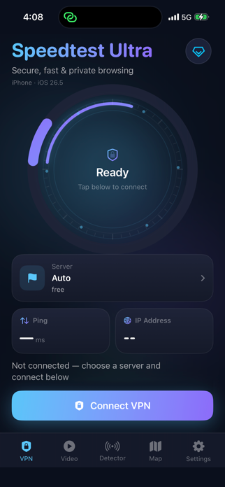 VPN, Ping - Speedtest Ultra Screenshot 1 of 5