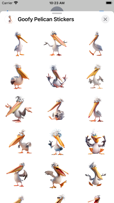 Screenshot #1 pour Goofy Pelican Stickers