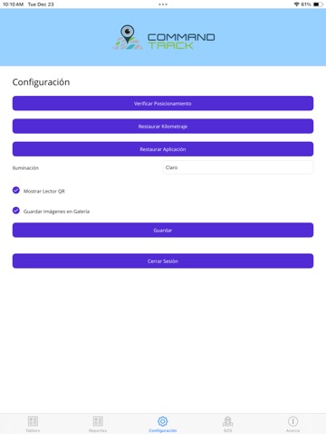 CommandTrackDriver iPad screenshot