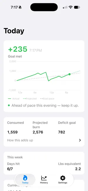 Calorie Burndown screenshot 1