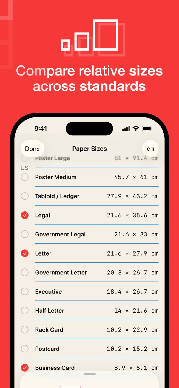 #3. Paper Sizes (iOS) Von: David Longworth