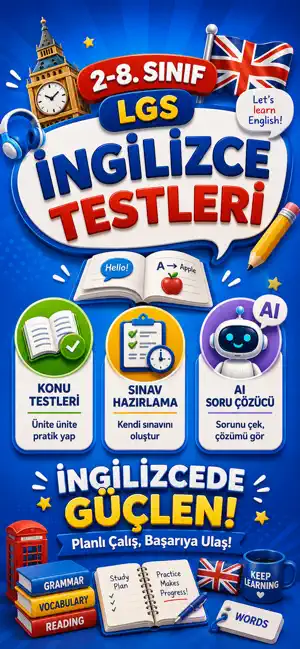 2-8. Sınıf LGS İngilizce Test screenshot 1