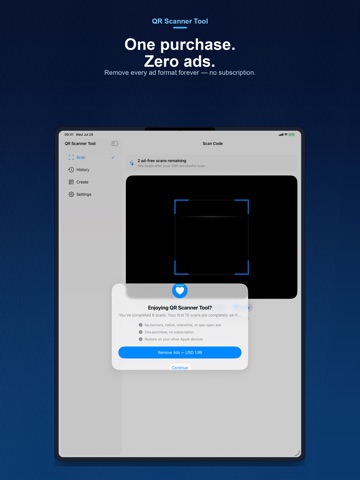 QR Code Scanner Tool iPad screenshot