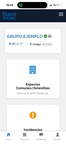 Buen Vecino app screenshot
