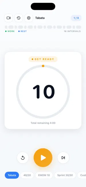 Tabata Timer by fit.how screenshot 1