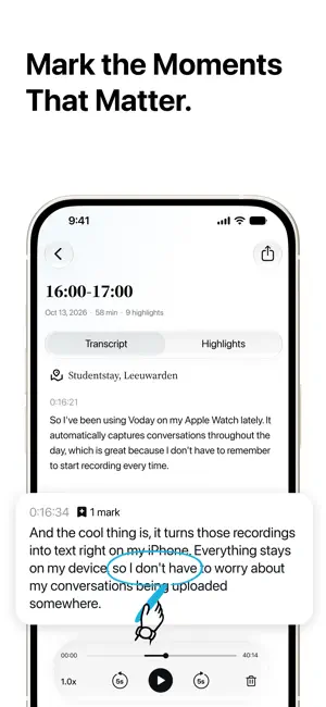 VoiceDay - AI Watch Recorder screenshot 4