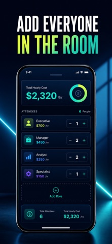 会议成本实时计算器烧钱追踪 screenshot