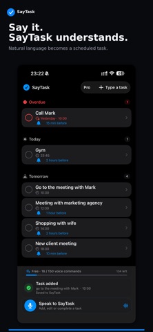 SayTask Screenshot 3 of 5