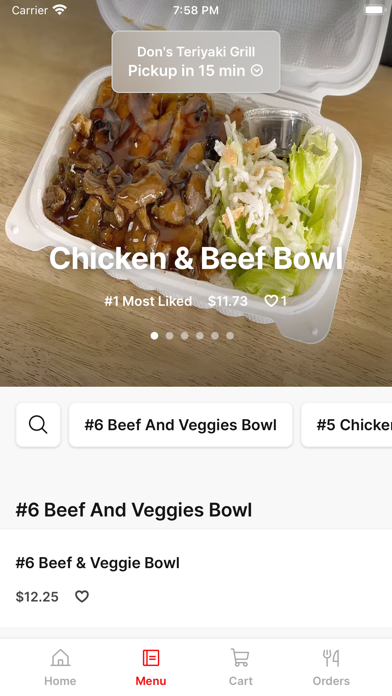 Don's Teriyaki Grill iPhone screenshot 2 - Food & Drink app
