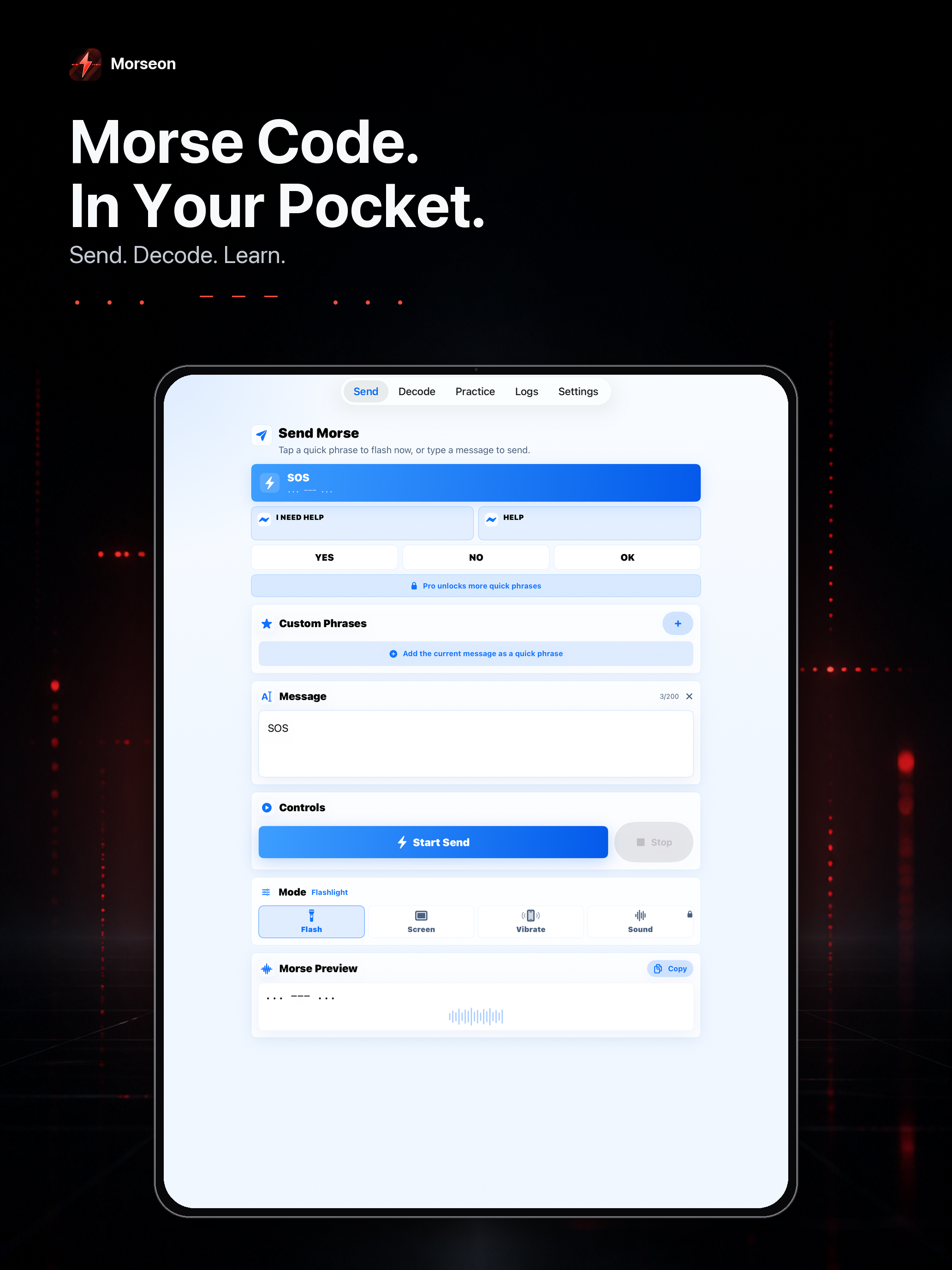 Morseon - Morse Code Toolkit screenshot 8