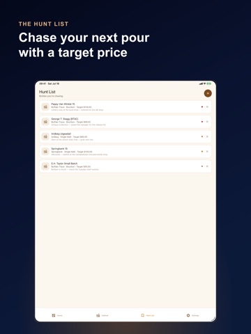 Whiskey Collection Tracker iPad screenshot