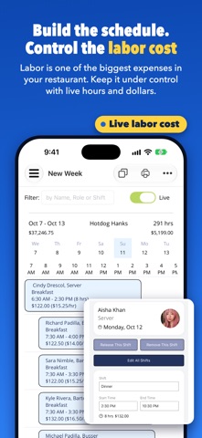 Restaurant Staff Scheduler Screenshot 2 of 10