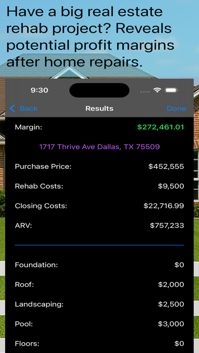 House Flip Analysis screenshot 5