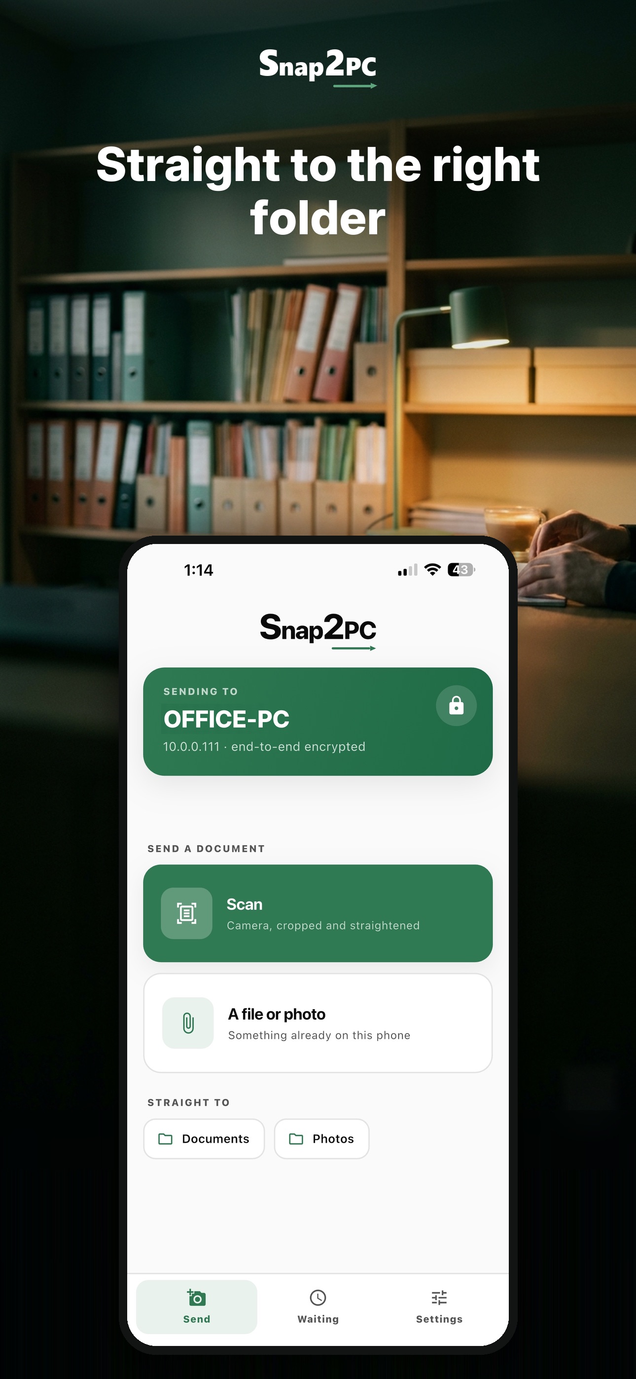Screenshot 1 of Snap2PC: Scan to PC