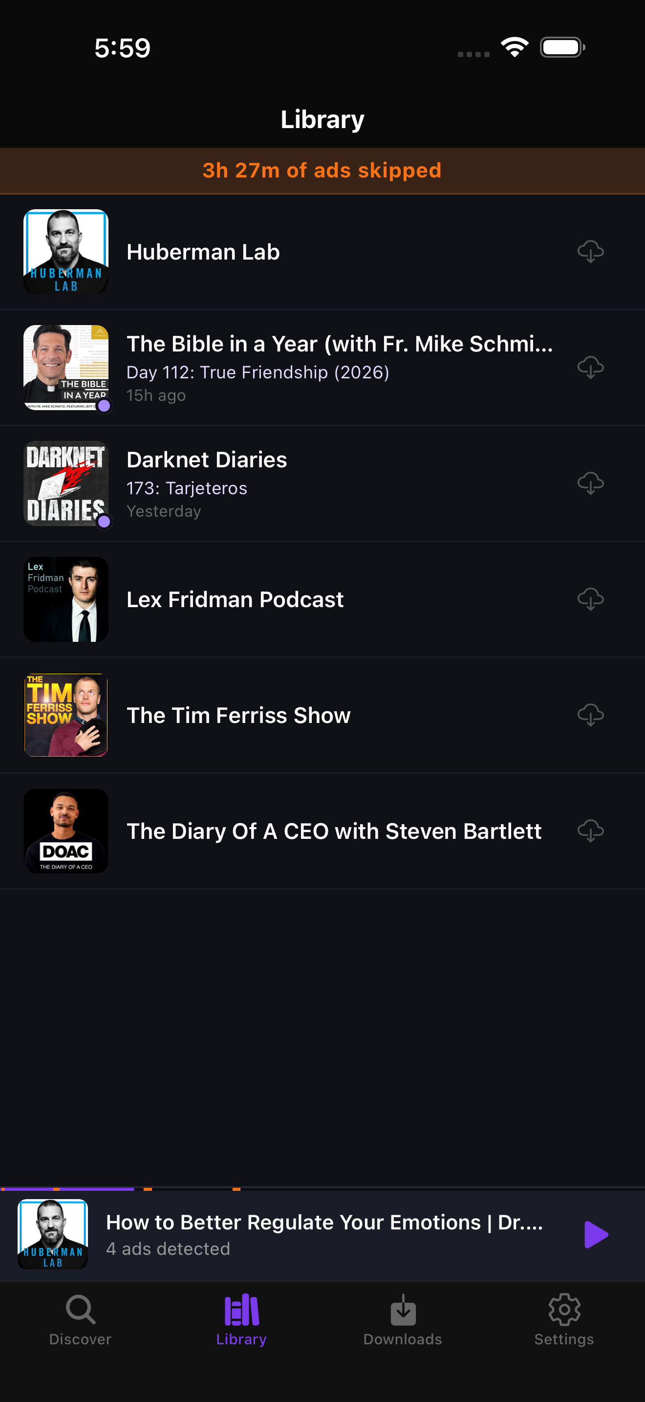 PodSkip: Your Podcasts, No Ads