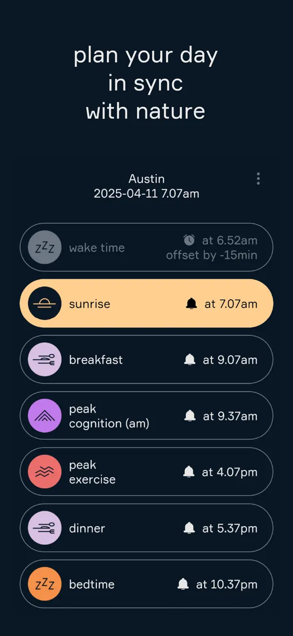 Screenshot #2 pour Circadian: Your Natural Rhythm