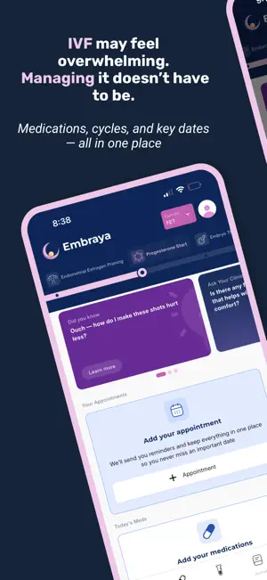 Embraya: IVF Tracker screenshot 1