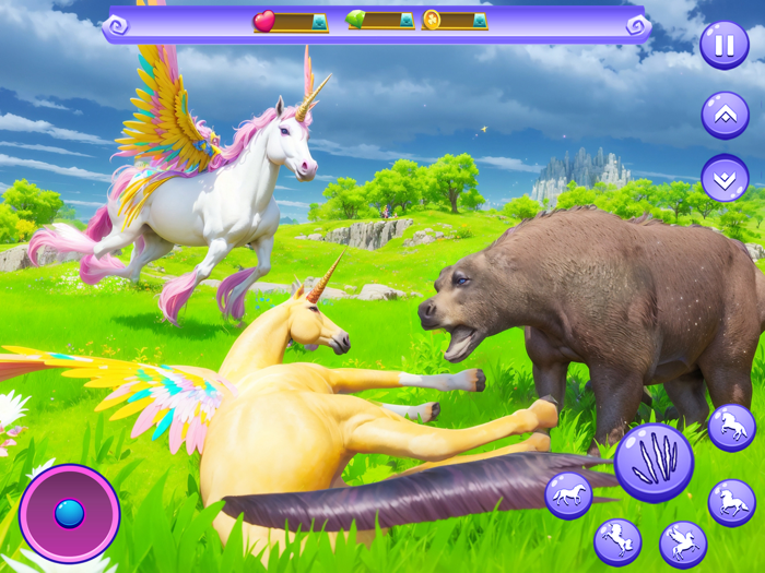 Wild Unicorn Horse Family Sim