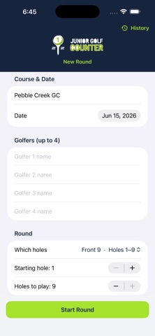 Junior Golf Counter Screenshot 1 of 3