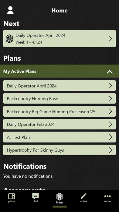 MTN Tactical Fitness Screenshot
