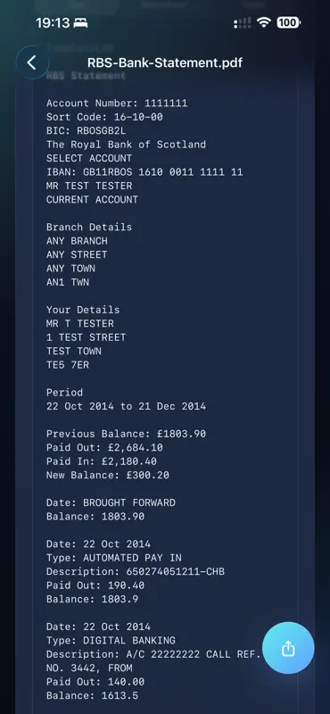 PDF Bank Statement Converter screenshot 8 of 8
