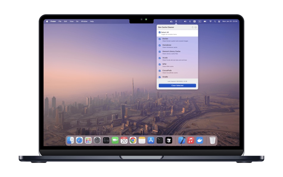 #1. Dev Cache Cleaner (macOS) Με: Oleksandr Hanhaliuk