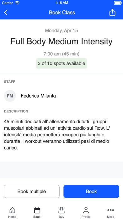 BOSSY Fitness Club Screenshot