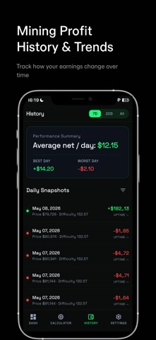 BTC Mining Profit Calculator Screenshot 3 of 6