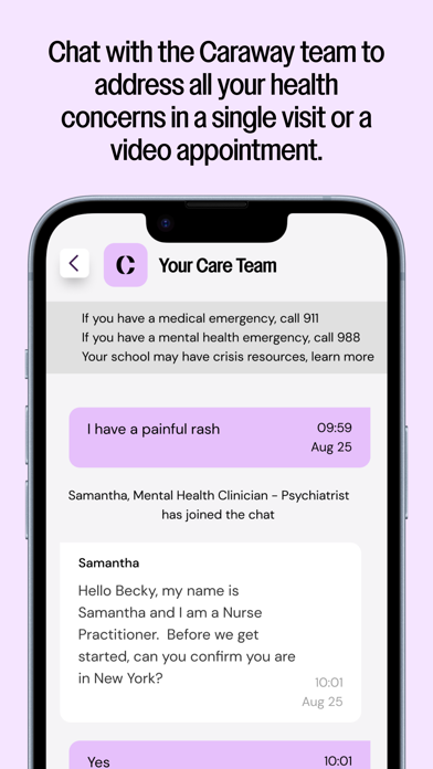 Caraway Health Screenshot